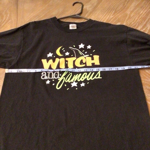 Womens Black Halloween Graphic Print “Witch And Famous” Long Sleeve Tee Size L - Picture 8 of 9